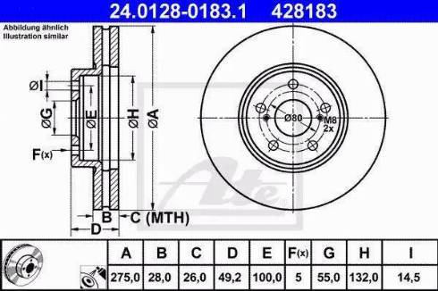 Alpha Brakes HTP-TY-126 - Bremžu diski adetalas.lv