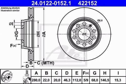 Alpha Brakes HTP-VW-016 - Bremžu diski adetalas.lv