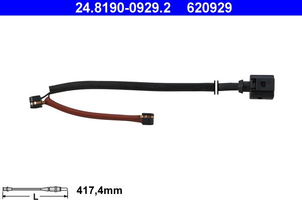 ATE 24.8190-0929.2 - Indikators, Bremžu uzliku nodilums adetalas.lv
