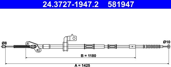 ATE 24.3727-1947.2 - Trose, Stāvbremžu sistēma adetalas.lv