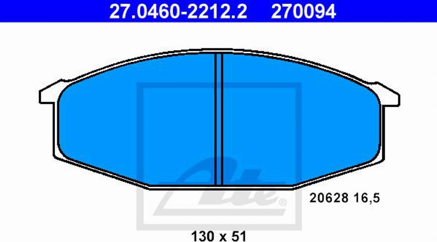 ATE 270094 - Bremžu uzliku kompl., Disku bremzes adetalas.lv