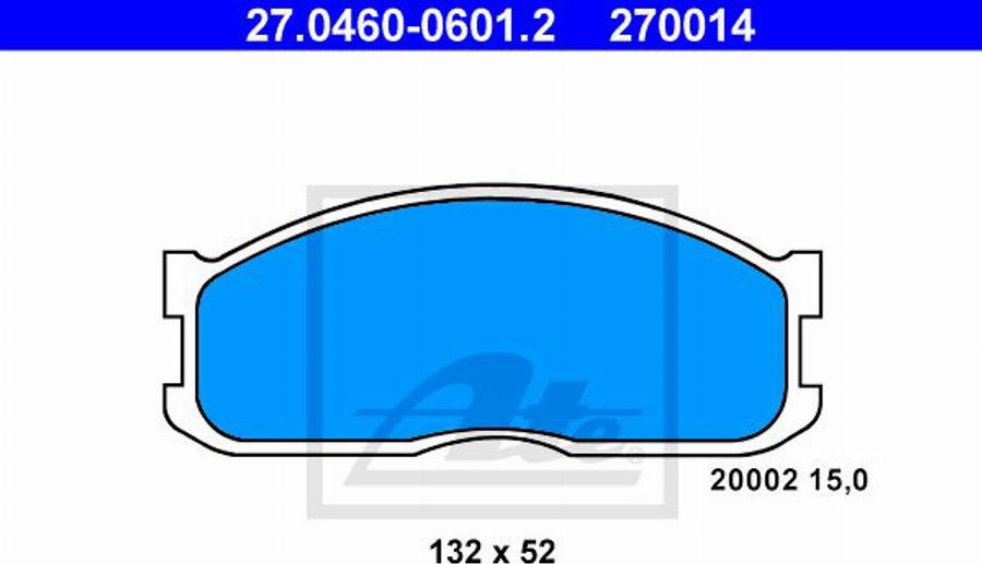 ATE 270014 - Bremžu uzliku kompl., Disku bremzes adetalas.lv