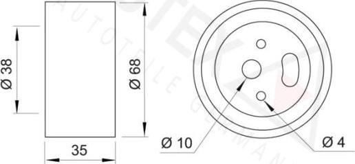 Autex 641507 - Spriegotājrullītis, Gāzu sadales mehānisma piedziņas siksna adetalas.lv