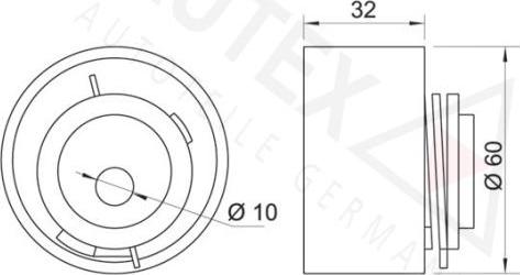 Autex 641668 - Spriegotājrullītis, Gāzu sadales mehānisma piedziņas siksna adetalas.lv