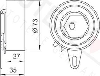 Autex 641121 - Spriegotājrullītis, Gāzu sadales mehānisma piedziņas siksna adetalas.lv