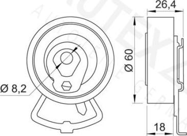 Autex 641144 - Spriegotājrullītis, Gāzu sadales mehānisma piedziņas siksna adetalas.lv