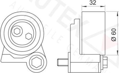 Autex 641160 - Spriegotājrullītis, Gāzu sadales mehānisma piedziņas siksna adetalas.lv