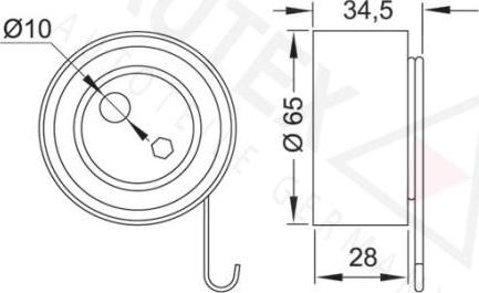 Autex 641877 - Spriegotājrullītis, Gāzu sadales mehānisma piedziņas siksna adetalas.lv