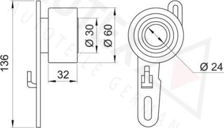 Autex 641787 - Spriegotājrullītis, Gāzu sadales mehānisma piedziņas siksna adetalas.lv