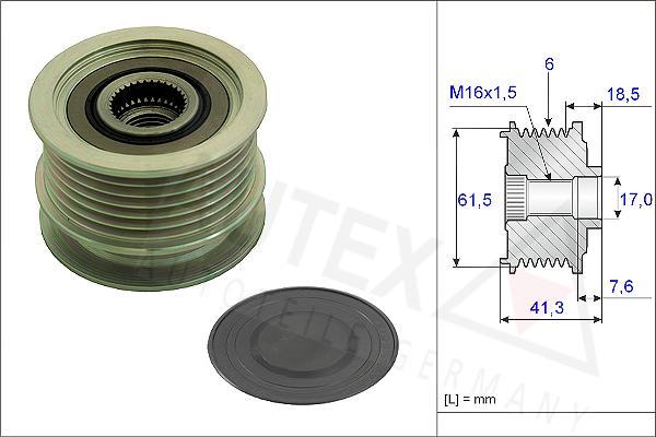 Autex 654803 - Piedziņas skriemelis, Ģenerators adetalas.lv