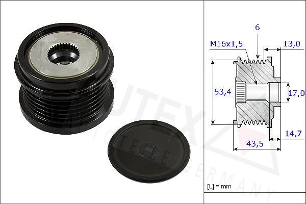 Autex 654810 - Piedziņas skriemelis, Ģenerators adetalas.lv