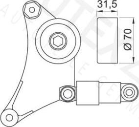 Autex 601584 - Siksnas spriegotājs, Ķīļsiksna adetalas.lv