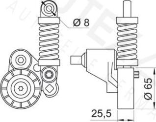 Autex 601699 - Siksnas spriegotājs, Ķīļsiksna adetalas.lv