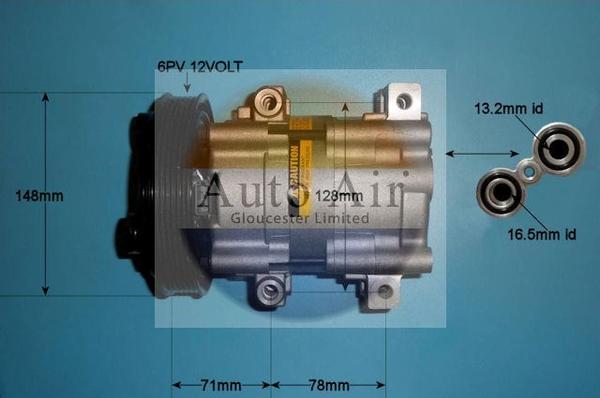 Auto Air Gloucester 14-0233 - Kompresors, Gaisa kond. sistēma adetalas.lv