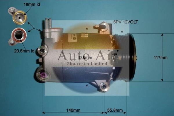 Auto Air Gloucester 14-1048 - Kompresors, Gaisa kond. sistēma adetalas.lv