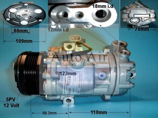 Auto Air Gloucester 14-1232P - Kompresors, Gaisa kond. sistēma adetalas.lv