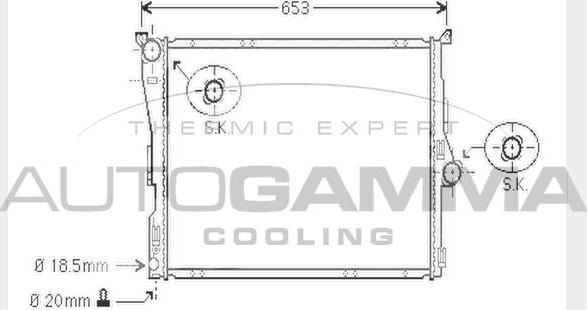 Autogamma 104502 - Radiators, Motora dzesēšanas sistēma adetalas.lv