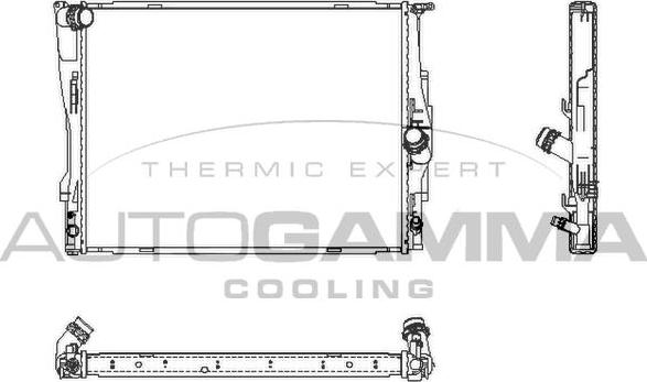 Autogamma 104627 - Radiators, Motora dzesēšanas sistēma adetalas.lv