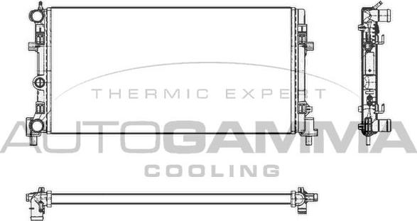 Autogamma 105400 - Radiators, Motora dzesēšanas sistēma adetalas.lv