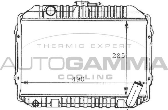 Autogamma 100437 - Radiators, Motora dzesēšanas sistēma adetalas.lv