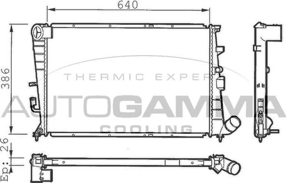 Autogamma 100218 - Radiators, Motora dzesēšanas sistēma adetalas.lv