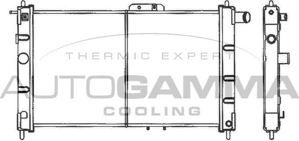 Autogamma 101159 - Radiators, Motora dzesēšanas sistēma adetalas.lv