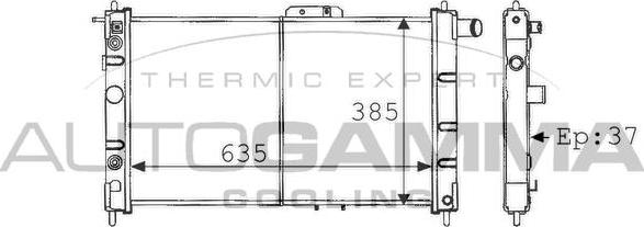 Autogamma 101160 - Radiators, Motora dzesēšanas sistēma adetalas.lv