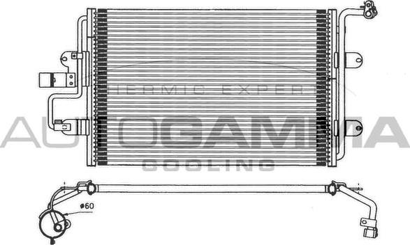 Autogamma 101720 - Kondensators, Gaisa kond. sistēma adetalas.lv