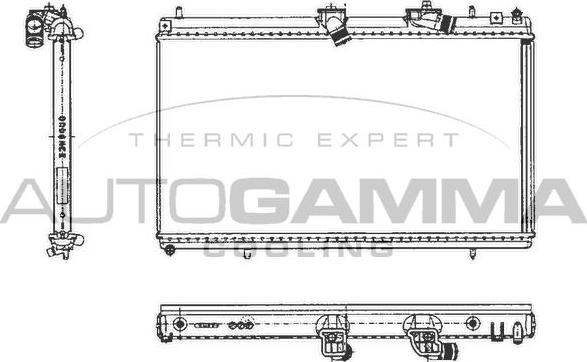 Autogamma 103646 - Radiators, Motora dzesēšanas sistēma adetalas.lv