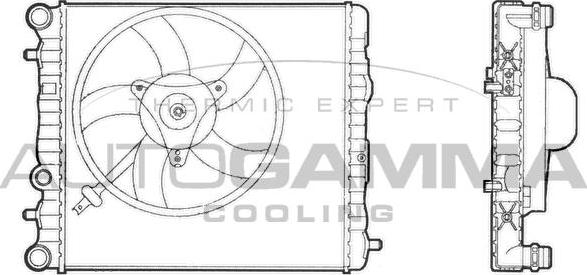 Autogamma 102871 - Radiators, Motora dzesēšanas sistēma adetalas.lv