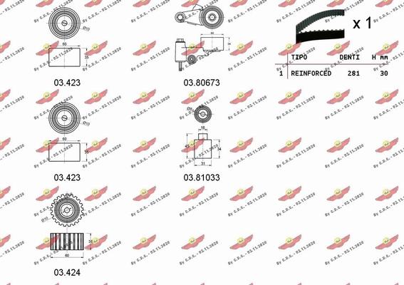 Autokit 04.5443 - Zobsiksnas komplekts adetalas.lv