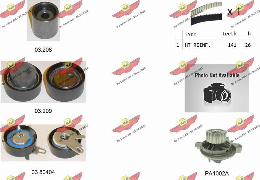 Autokit 04.5483PA - Ūdenssūknis + Zobsiksnas komplekts adetalas.lv