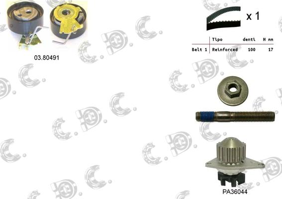 Autokit 04.5047PA - Ūdenssūknis + Zobsiksnas komplekts adetalas.lv