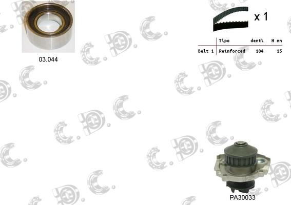 Autokit 04.5059PA - Ūdenssūknis + Zobsiksnas komplekts adetalas.lv