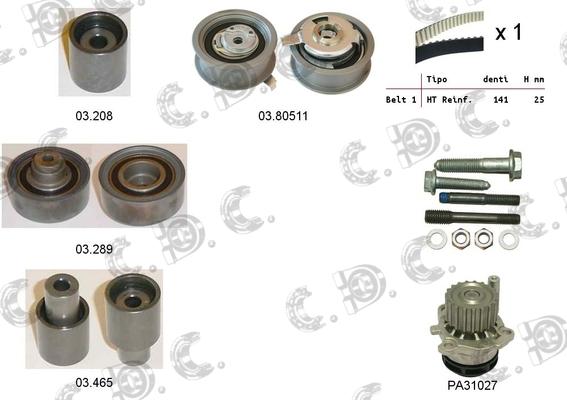 Autokit 04.5054PA - Ūdenssūknis + Zobsiksnas komplekts adetalas.lv