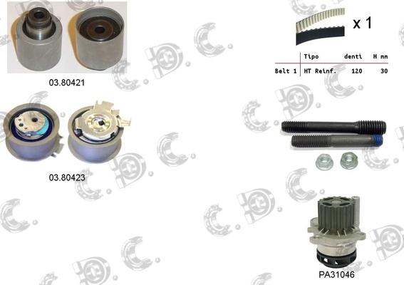 Autokit 04.5056PA - Ūdenssūknis + Zobsiksnas komplekts adetalas.lv