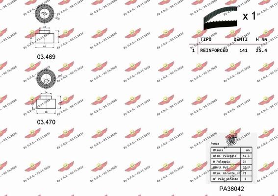 Autokit 04.5017PA - Ūdenssūknis + Zobsiksnas komplekts adetalas.lv