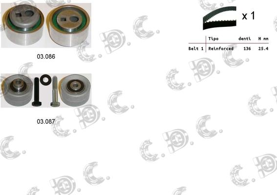 Autokit 04.5087 - Zobsiksnas komplekts adetalas.lv