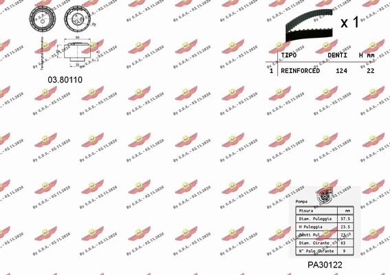 Autokit 04.5031PA2 - Ūdenssūknis + Zobsiksnas komplekts adetalas.lv