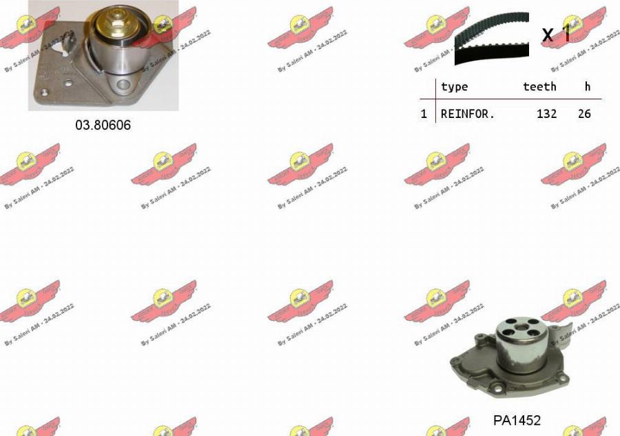 Autokit 04.5105PA2 - Ūdenssūknis + Zobsiksnas komplekts adetalas.lv