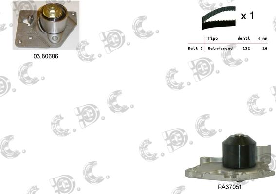 Autokit 04.5105PA - Ūdenssūknis + Zobsiksnas komplekts adetalas.lv