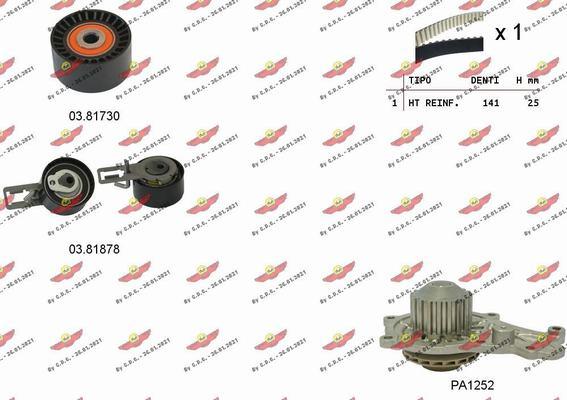 Autokit 04.5348PA - Ūdenssūknis + Zobsiksnas komplekts adetalas.lv