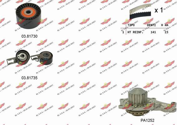 Autokit 04.5347PA - Ūdenssūknis + Zobsiksnas komplekts adetalas.lv