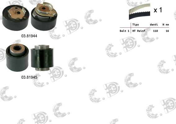 Autokit 04.5356 - Zobsiksnas komplekts adetalas.lv