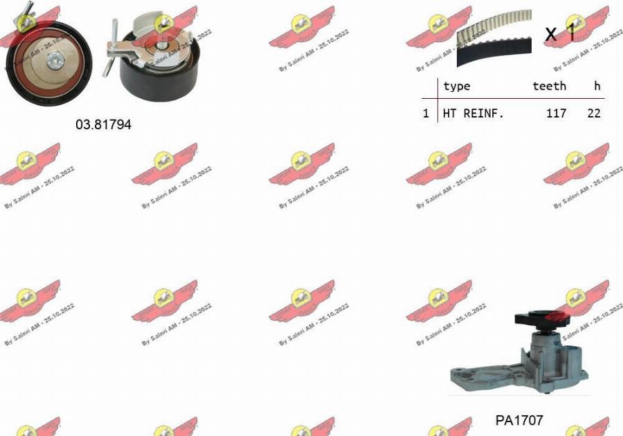 Autokit 04.5353PA2 - Ūdenssūknis + Zobsiksnas komplekts adetalas.lv