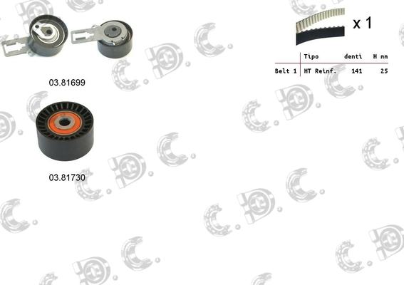 Autokit 04.5337 - Zobsiksnas komplekts adetalas.lv