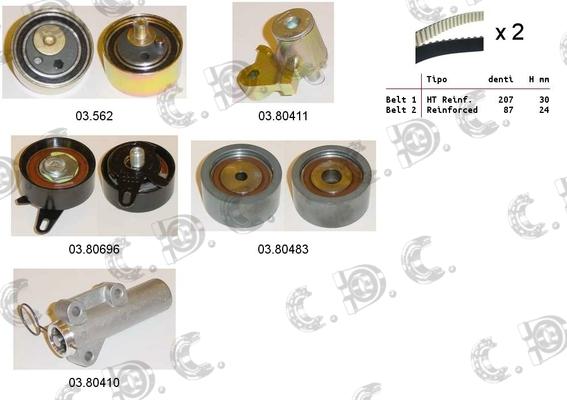 Autokit 04.5266C - Zobsiksnas komplekts adetalas.lv