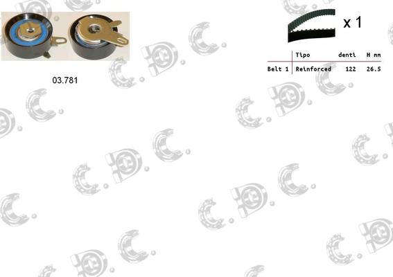 Autokit 04.5222 - Zobsiksnas komplekts adetalas.lv