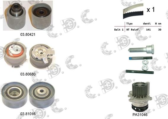 Autokit 04.5279PA - Ūdenssūknis + Zobsiksnas komplekts adetalas.lv