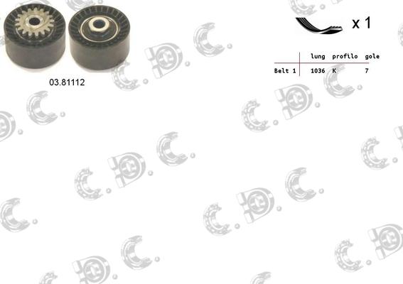 Autokit 06.0009 - Ķīļrievu siksnu komplekts adetalas.lv